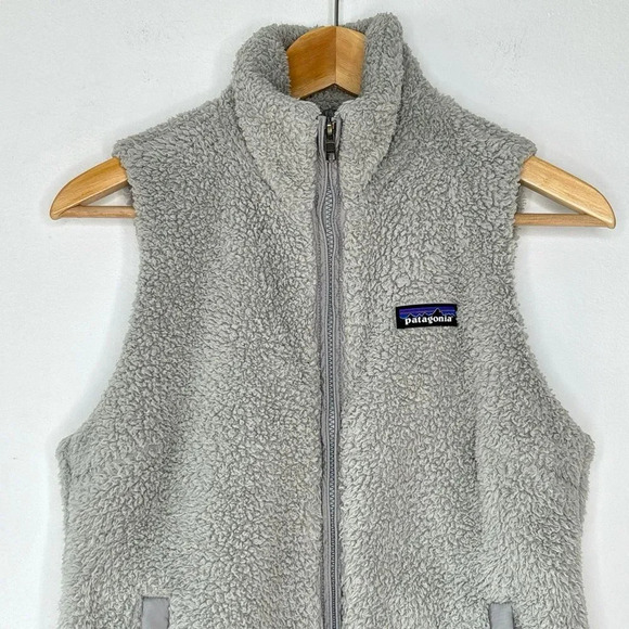 Patagonia Los Gatos Deep Fleece Light Gray Vest Size S - Picture 3 of 14